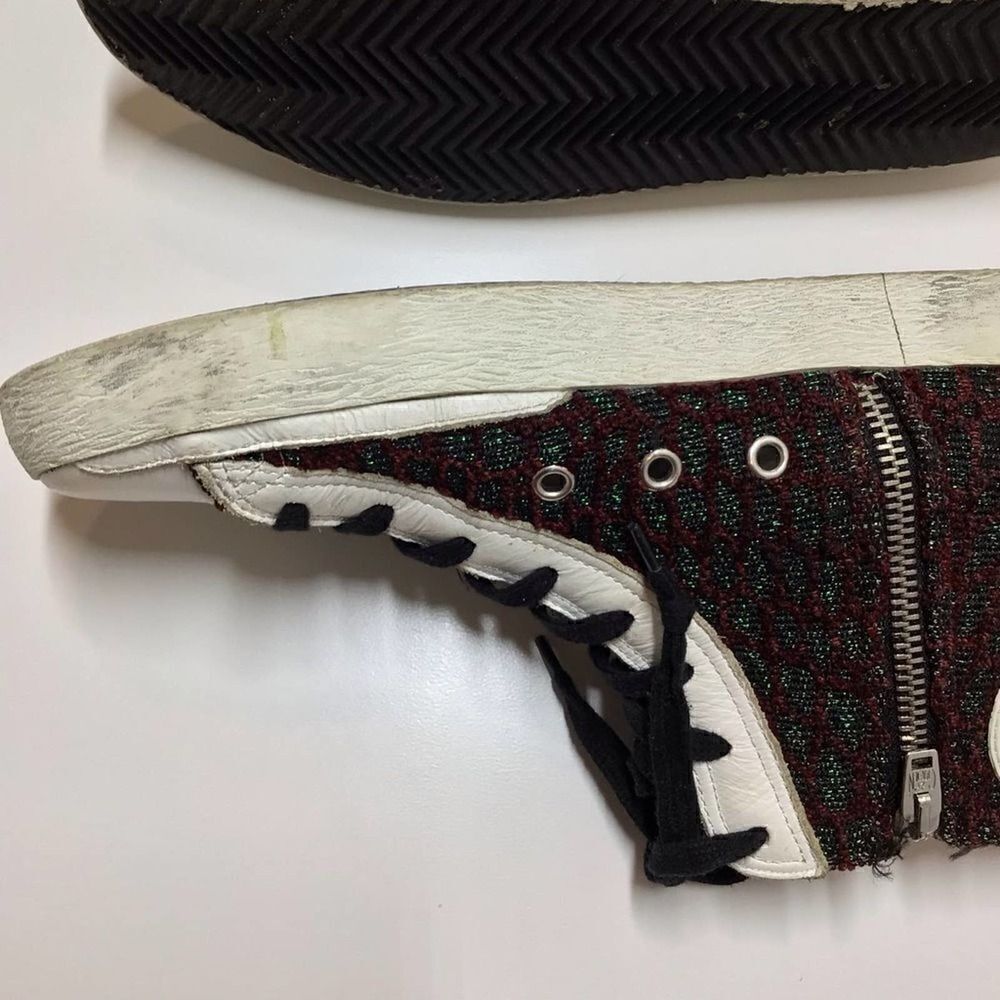 Golden Goose Francy Limited Edition High Top Sneakers Red Green EU 40‎ US 9 - Picture 14 of 17